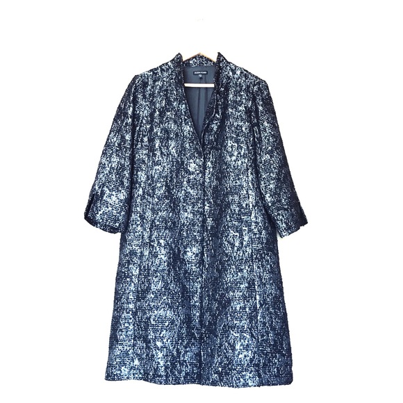 Eileen Fisher Metallic Jacquard Jacket Small Silk - Picture 3 of 8